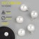 A set of buttons on the leg, d = 10 mm, 5 pcs, pearly/silver color