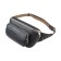 Waist bag, 2 parts on a zipper, adjustable belt, gray color