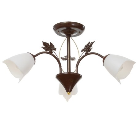 Susana chandelier 3x15W E27 brown/gold 53x53x32cm Bayerlux