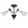 Susana chandelier 3x15W E27 brown/gold 53x53x32cm Bayerlux