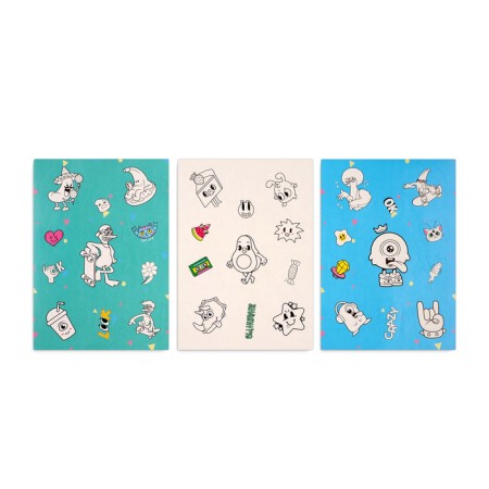 A set of stickers-painters "jokes" mermaid, 3 sheets, a5