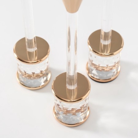 Summary Metal "Geometry" d = 2.2 cm, set 3 pcs h = 23.5 cm, 21.5 cm, 19.5 cm-3