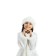 Carnival costume "Snow Maiden", white brocade, fur coat, hat, p. 28, height 110 cm