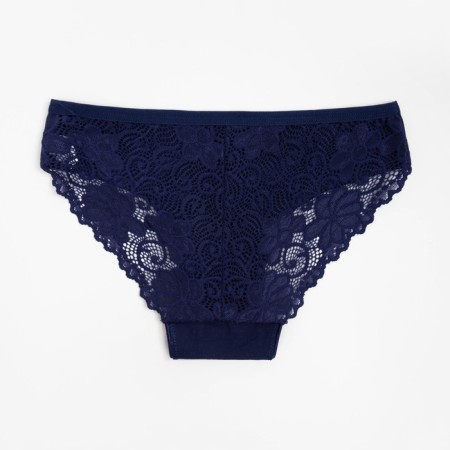 Panties female slips, dark blue color, size 42-44-2