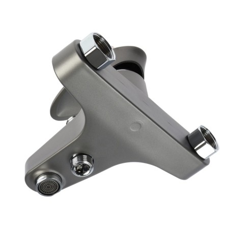 Bath mixer Zein Z3675, single-leaf, without shower set, ABS plastic, graphite-5