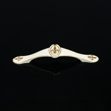 Light handle, m/o 96 mm, white with gold-3