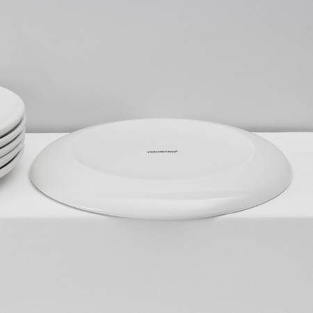 A set of plates of porcelain dining Magistro Mien, 6 objects: d = 21 cm, white color-3