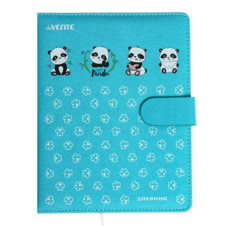 Universal Panda Friends 1-11 Diary, firm covering with foam rubber, artificial leather, lies, block 80 g/m2