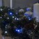 Garland “thread” 10 m, IP44, UMS, dark thread, 100 LED, white-blue glow, flashing, 220 V