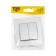 Tot Matte Glass switch, 10 a, 2 cl., Hidden, glass, silver