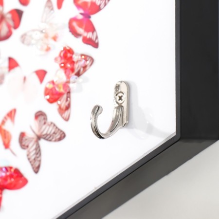 Decorative hooks 3 hooks "Heart from butterflies" 34x30 cm-2