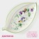 Porcelain shade "Green Garden", 22.5 × 12 × 1.7 cm, white color