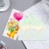 Envenue for money "Great mood!" kitten, bouquet, blue background, 16.5x8 cm