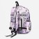Youth backpack from textiles on lightning, 3 pockets, lilac color