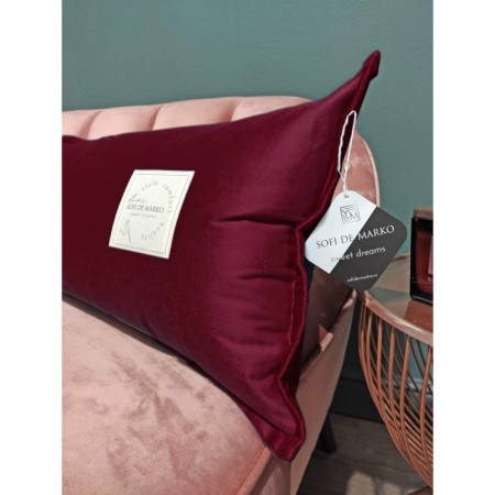 Pillow, size 32x90 cm, burgundy color-1