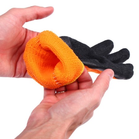 Garden, nylon gloves, with latex dousy, insulated, size 10, mix, Greengo-2
