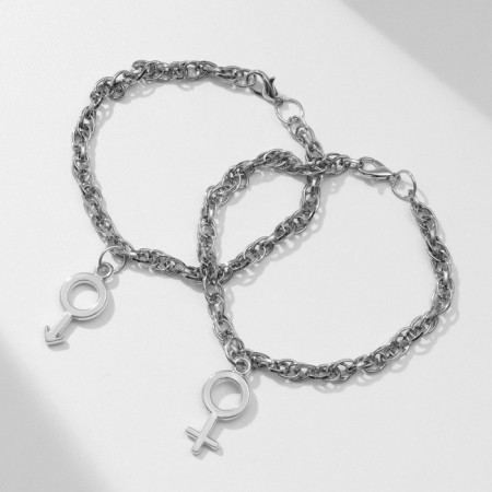 Bracelets "Demetrons" he and she, the color of black silver, l = 17 cm-1