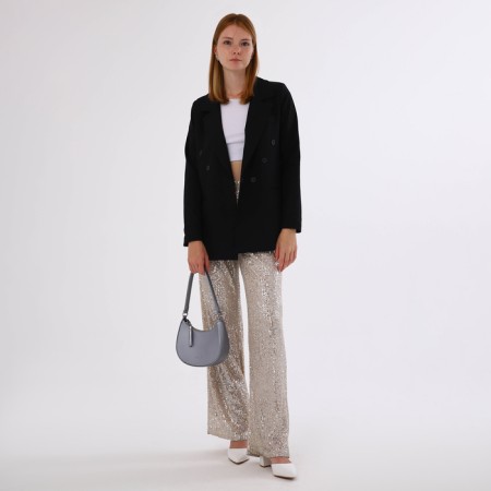 Women's bag with lightning, silver color-5