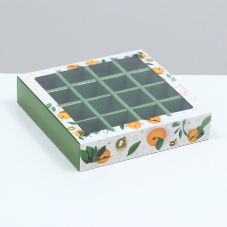 Box for sweets 16 pcs "Believe miracles", 17.7 x 17.7 x 38 cm, 1 pcs