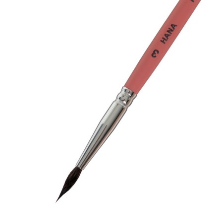 Squirrel brush mix mixed, haana draw No. 3 (hair length 15 mm), short handle matte-1