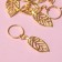 Hair piercing "Leaflets", 3.9 × 1.4 cm, 10 pcs, Golden color