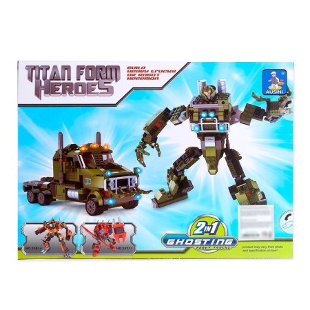 Designer captain "Transformer", 2 assembly options, 325 parts-5