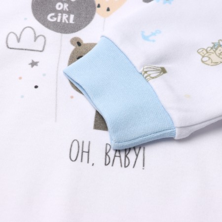 Pajama nursery, color, white/blue, height 110 (4.5 g)-2