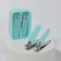 Manicure set, nippers -Cniper, 2 items, in case, turquoise color