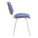 Stool for staff and visitors to Brabix ISO CF-001, chrome frame, blue fabric with black