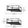 A set of corner shelves for the bathroom Umbra Cubiko, 2 pcs, black color