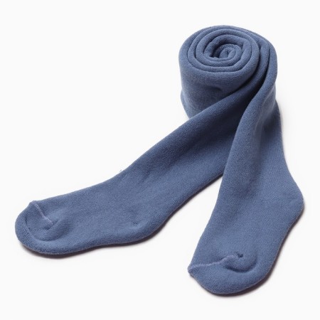 Pantyhose children's terry, Denim color, height 110-116 cm