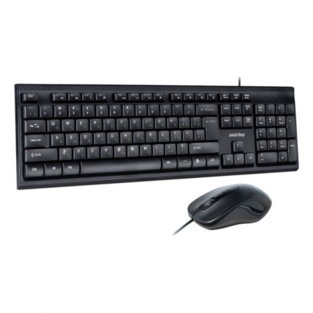 The keyboard set and the mouse Smartbuy One 114282, wire, membranes, 2400 dpi, USB, black
