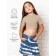 Top for a girl with short Generation sleeves, height 134 cm, beige color