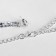 Set 2 objects: earrings, necklace necklace rhombus, black and white color in silver, 45cm