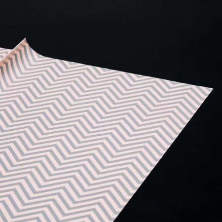 Matte film with a pattern "Wave", peach color, 57 x 57 cm-2
