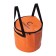 A bucket with a lid of rangers for fish, PVC, 33x33x30 cm, color orange color