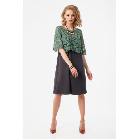 Women's dress, size 42, green color-1