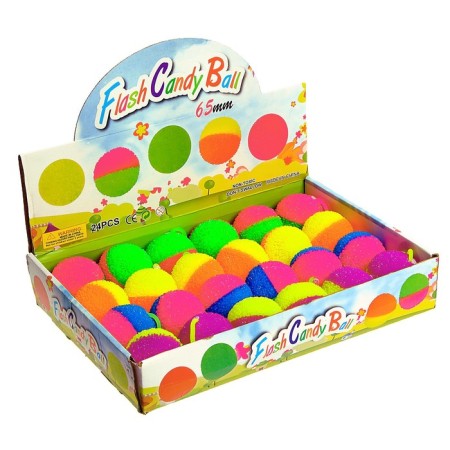 Light ball, 6 cm, with an elastic band, color mix-5