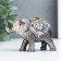 Souvenir Polystone "Elephant in the Golden Popone with Rubin" 5.5x8.5x3.2 cm