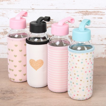 A glass bottle in a Vanilla cover, 300 ml, h = 17 cm, MIX drawing-7
