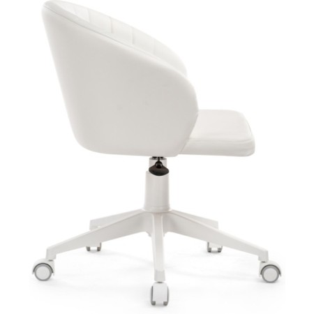 Computer chair Plastic Plastic/Ecokozha, White/White 59x60x78 cm-1