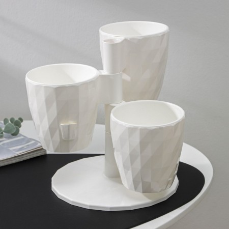 Multi -tiered ruby ​​rub “cascade”, 3 pcs, 1 l, white color