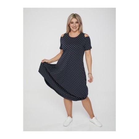 Women's dress, size 58, dark blue color-6