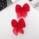 Hair clip "Marta" (set 2 pcs) style, 7.5 cm, red