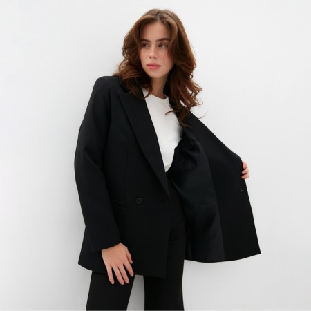 Women's jacket Minaku: classic color black, size 52-6