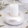Complete "Complete" from gypsum small, 9x2.5cm, white parlamutore