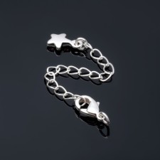 Road Castle Rapin 1.5 × 0.5cm Zvezda with an extension cord 6cm, silver