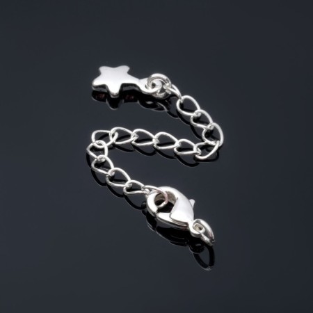 Road Castle Rapin 1.5 × 0.5cm Zvezda with an extension cord 6cm, silver