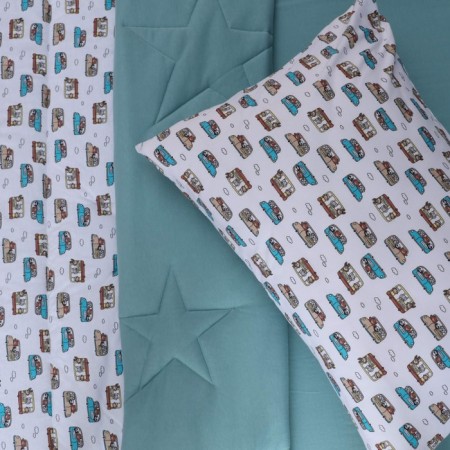 Kid kit: blanket 160x220 cm, sheet 90x190 cm, pillowcase 50x70 cm-1