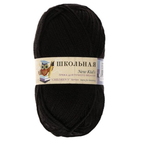 School yarn 100% acrylic 150m/50g (02 black)-1